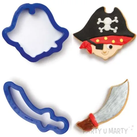 foremka do ciasteczek pirat jednooki i szabla decora 2 szt
