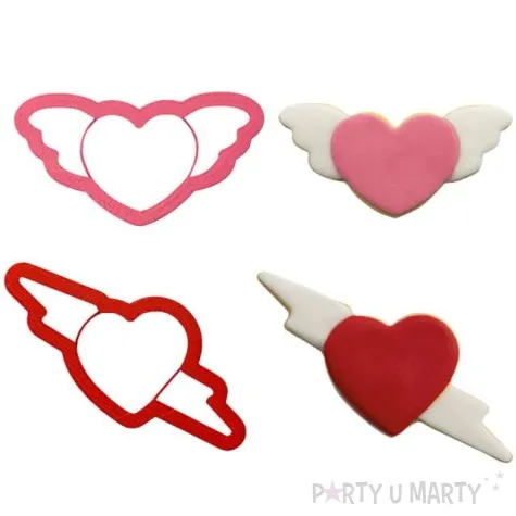 foremka do ciasteczek serca i serduszka decora 2 szt
