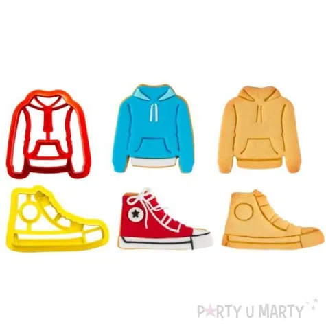 foremka do ciasteczek sportowa bluza i trampek decora 2 szt