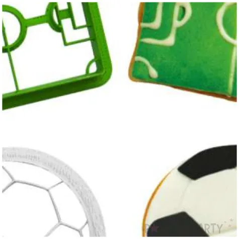 foremka do ciasteczek sportowe boisko i pilka decora 2 szt