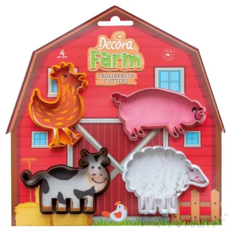 foremka do ciasteczek zwierzatka z farby decora 4 szt