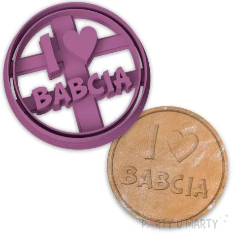 foremka dzien babci i love babcia 88x88 mm fioletowy