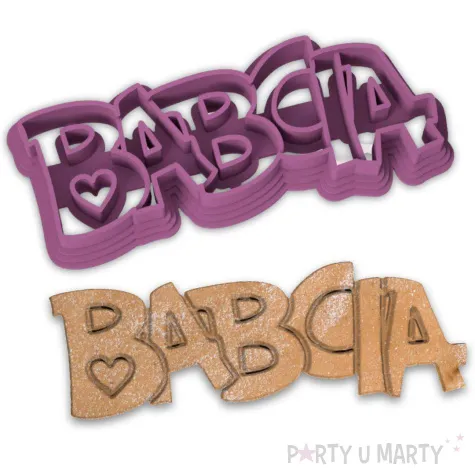 foremka dzien babci napis babcia 97x38 mm fioletowy