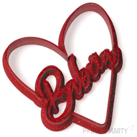 foremka dzien babci serduszko dla babci 83x81 czerwony brokat