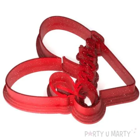 foremka dzien babci serduszko dla babci 83x81 czerwony brokat