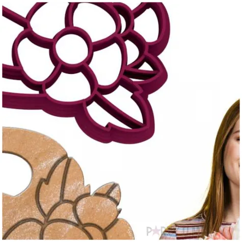 foremka dzien kobiet 8 marca burgundowy 88 x 85 mm