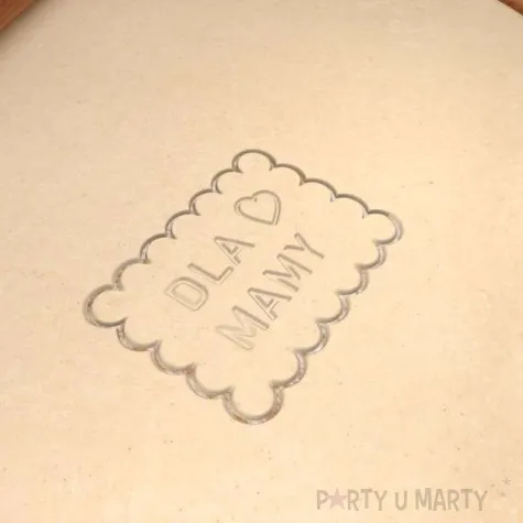 foremka dzien matki dla mamy serce 78x58 czerwony brokat