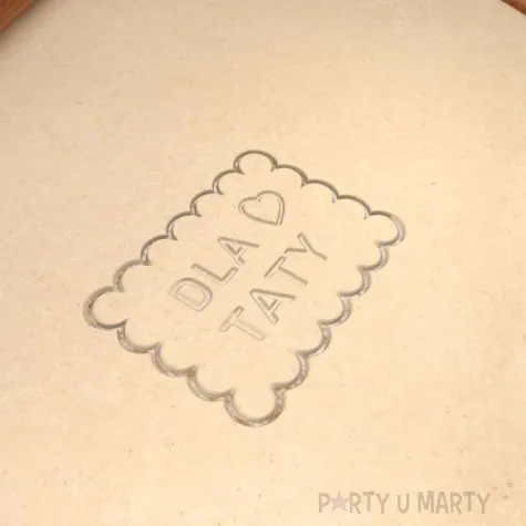 foremka dzien ojca dla taty serce 78x58 czerwony brokat