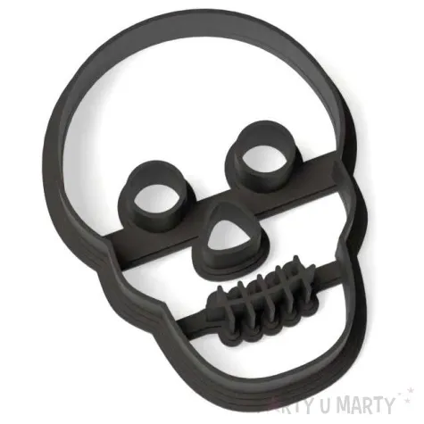 foremka halloween czaszka anatomiczna 83x63 mm czarna metaliczna