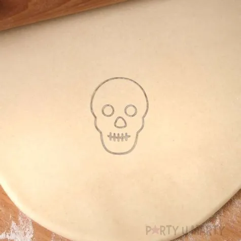 foremka halloween czaszka anatomiczna 83x63 mm czarna metaliczna