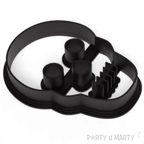 foremka halloween czaszka anatomiczna 83x63 mm czarna metaliczna