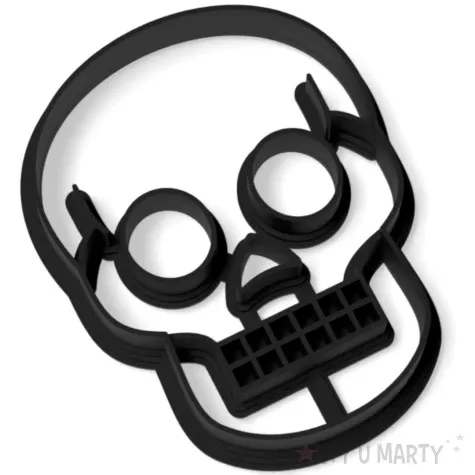 foremka halloween czaszka klasyczna 85x73 mm czarna