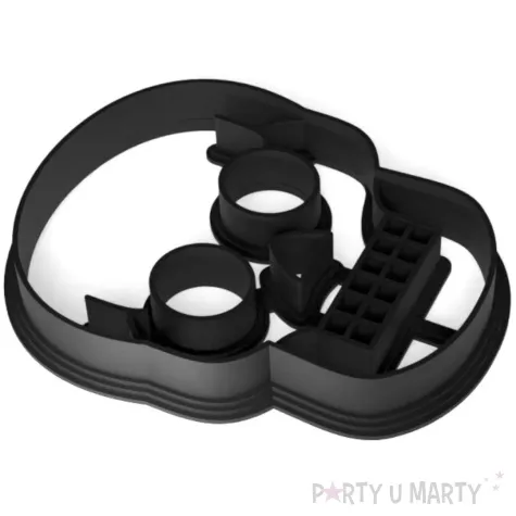 foremka halloween czaszka klasyczna 85x73 mm czarna