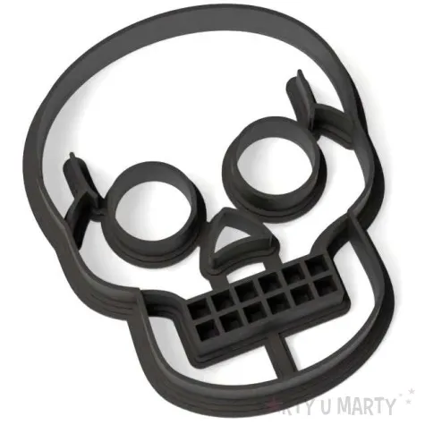 foremka halloween czaszka klasyczna 85x73 mm czarna metaliczna
