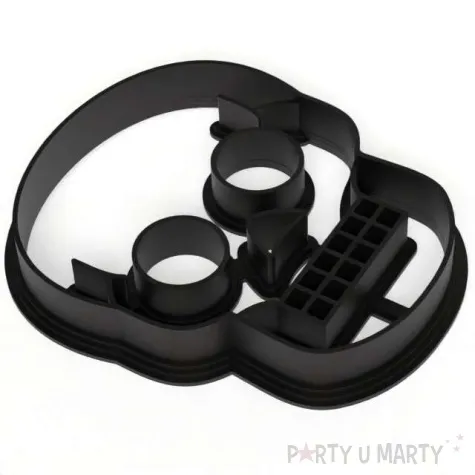 foremka halloween czaszka klasyczna 85x73 mm czarna metaliczna