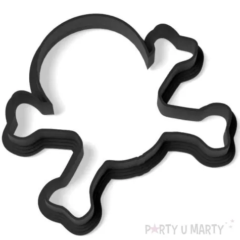 foremka halloween czaszka piracka 85x75 mm czarna