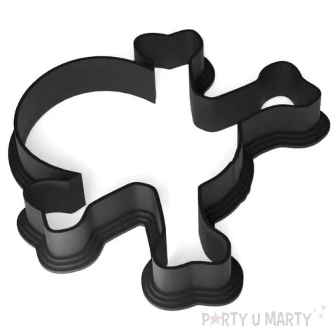 foremka halloween czaszka piracka 85x75 mm czarna