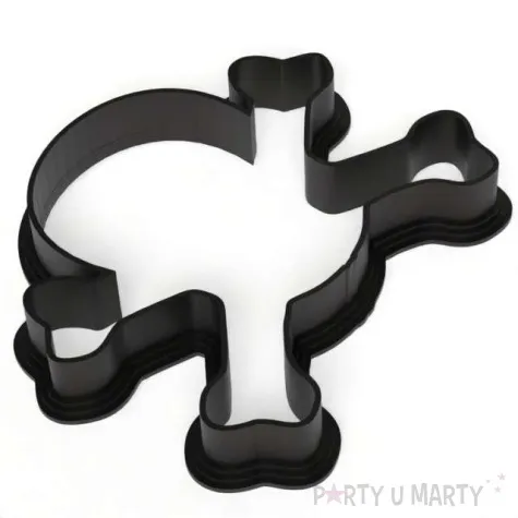 foremka halloween czaszka piracka 85x75 mm czarna metaliczna