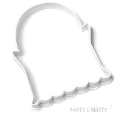 foremka halloween duszek obrys mlekolak 77x67 mm biala metaliczna