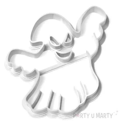 foremka halloween duszek zlosliwy 93x88 mm biala metaliczna