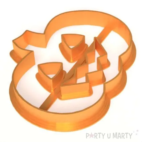 foremka halloween dynia classic 93x77 mm pomaranczowa metaliczna