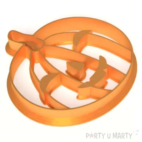 foremka halloween dynia wesola 90x90 mm pomaranczowa metaliczna