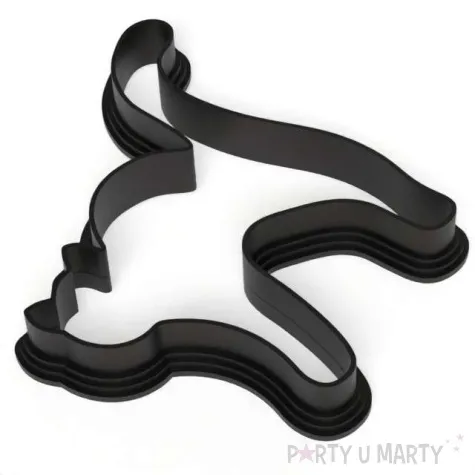 foremka halloween kot wystraszony 98x89 mm czarna metaliczna