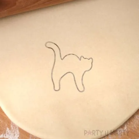 foremka halloween kot wystraszony 98x89 mm czarna metaliczna