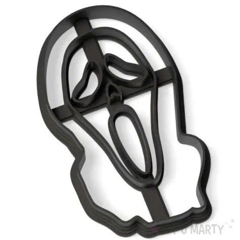 foremka halloween krzyk 55x95 mm czarna metaliczna