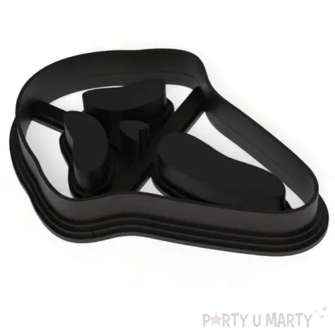 foremka halloween krzyk wiekszy 63x88 mm czarna metaliczna