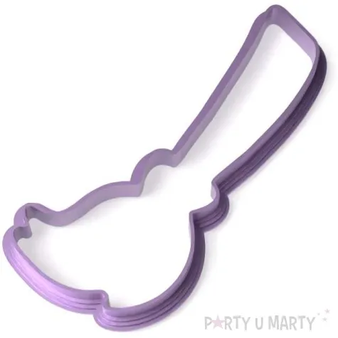 foremka halloween miotla wiedzmy 57x107 mm fioletowa metaliczna