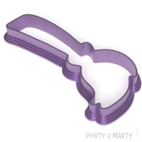 foremka halloween miotla wiedzmy 57x107 mm fioletowa metaliczna