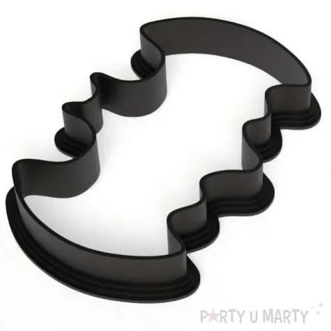 foremka halloween nietoperz nocek 57x12 mm czarna metaliczna