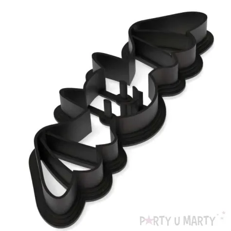 foremka halloween nietoperz smieszek 38x108 mm czarna metaliczna