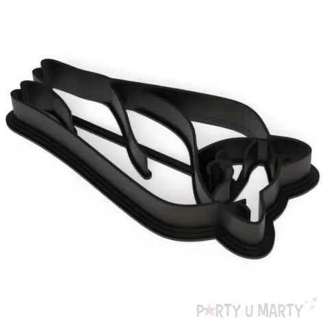 foremka halloween nietoperz wiszacy 50x97 mm czarna metaliczna