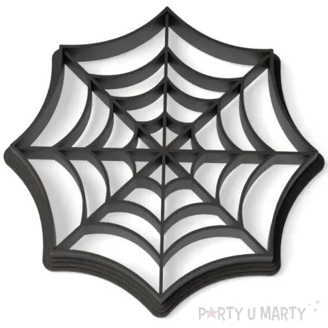 foremka halloween pajeczyna 87x87mm czarna metaliczna