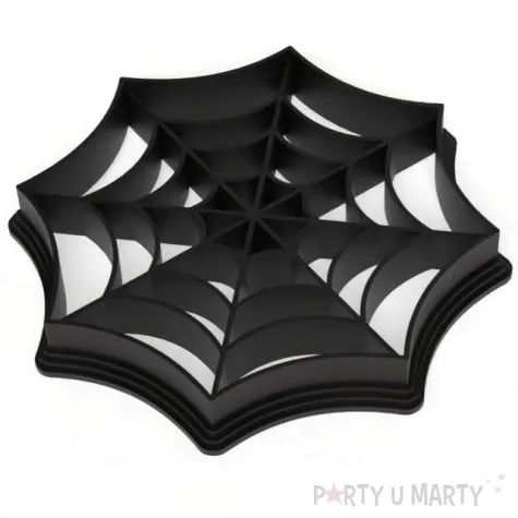 foremka halloween pajeczyna 87x87mm czarna metaliczna