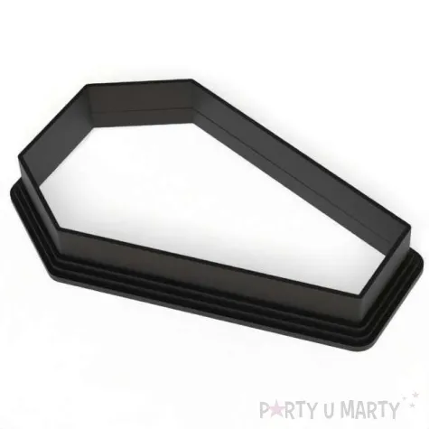 foremka halloween trumna obrys 54x83 mm czarna metaliczna