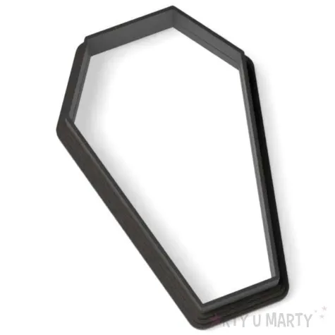 foremka halloween trumna obrys 54x83 mm czarna metaliczna