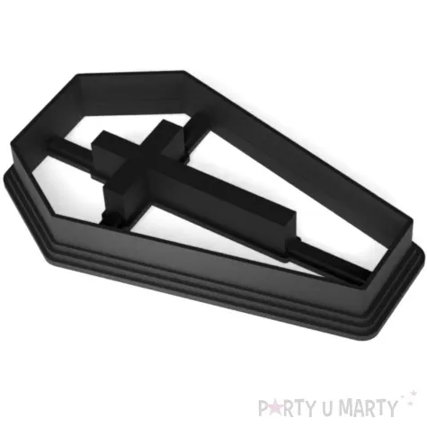 foremka halloween trumna z krzyzem 57x88mm czarna