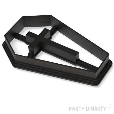 foremka halloween trumna z krzyzem 57x88mm czarna metaliczna