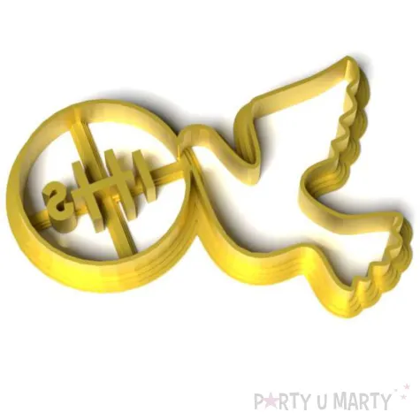 foremka komunia sw hostia 80x60 mm zlota