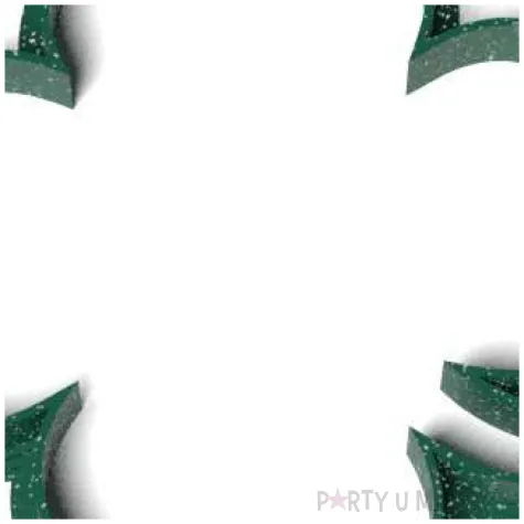 foremka koniczynka obrys mini zielony brokat 62x66 mm