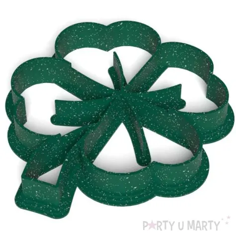 foremka koniczynka pelna zielony brokat 87x91 mm