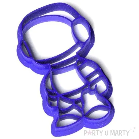 foremka kosmos astronauta classic niebieska brokatowa 92x54 mm