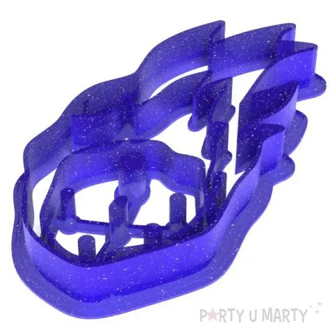 foremka kosmos kometa w locie niebieska brokatowa 92x50 mm