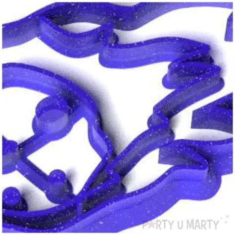 foremka kosmos kometa w locie niebieska brokatowa 92x50 mm