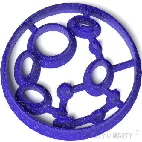 foremka kosmos ksiezyc niebieska brokatowa 78x78 mm