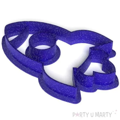 foremka kosmos rakieta niebieska brokatowa 93x60 mm