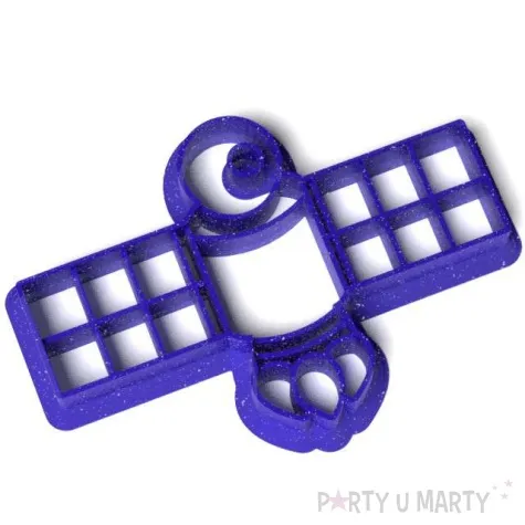 foremka kosmos satelita niebieska brokatowa 93x66 mm